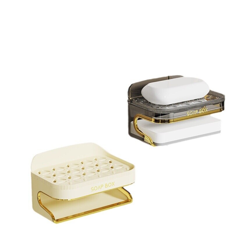 Elegantiškas muilo laikiklis su lipniu, montuojamas ant sienos, negręžiamas, nesikaupia vanduo, skirtas virtuvės ir vonios kambariui