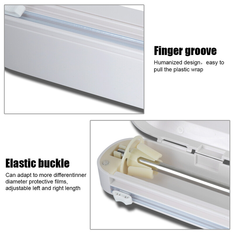 Köögitööriist Plastik ümbris Terav lõikur fooliumiga toidukilega ümbrise jaotur Punch-free Fixing toidupaki lõikuri vidinad