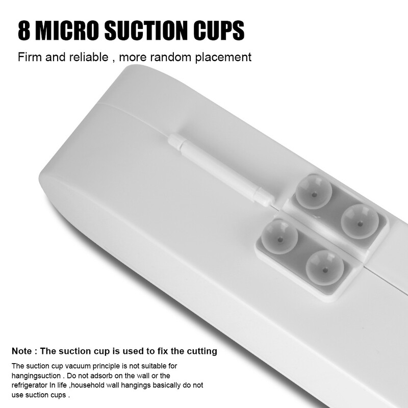 Köögitööriist Plastik ümbris Terav lõikur fooliumiga toidukilega ümbrise jaotur Punch-free Fixing toidupaki lõikuri vidinad