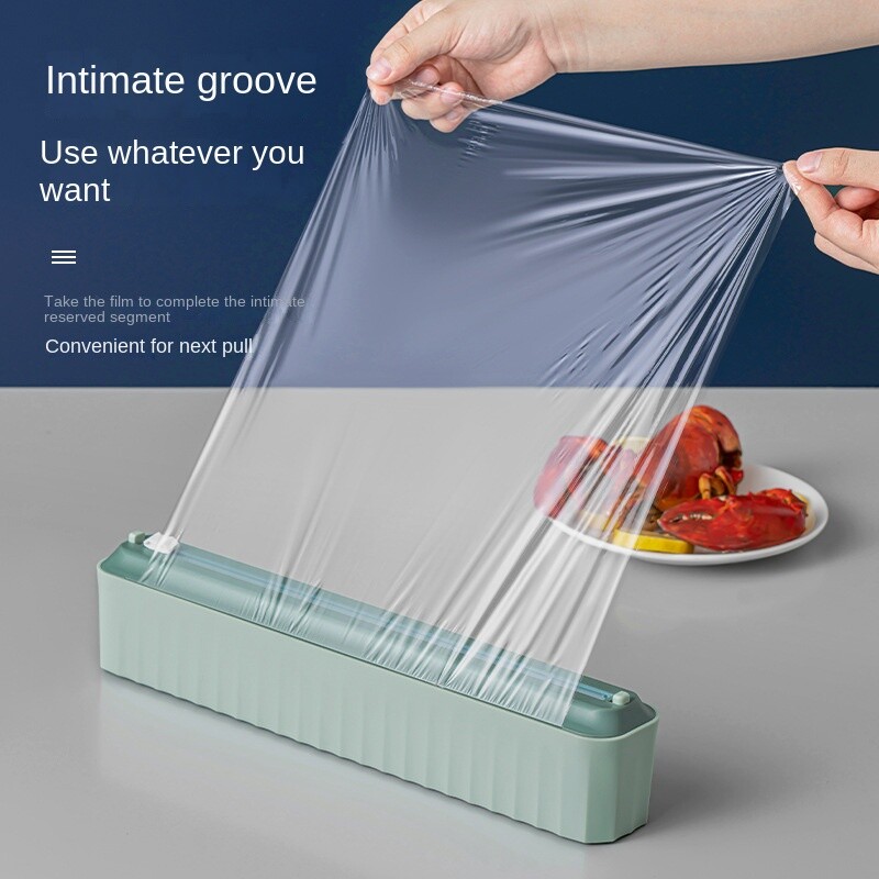 Plastikinis apvyniojimo pjaustytuvas Magnetinis šaldytuvas Virtuvė be plyšimo plastiko apvyniojimo dangtelis pjovimo dėžutės artefaktų pakabinamas laikiklis