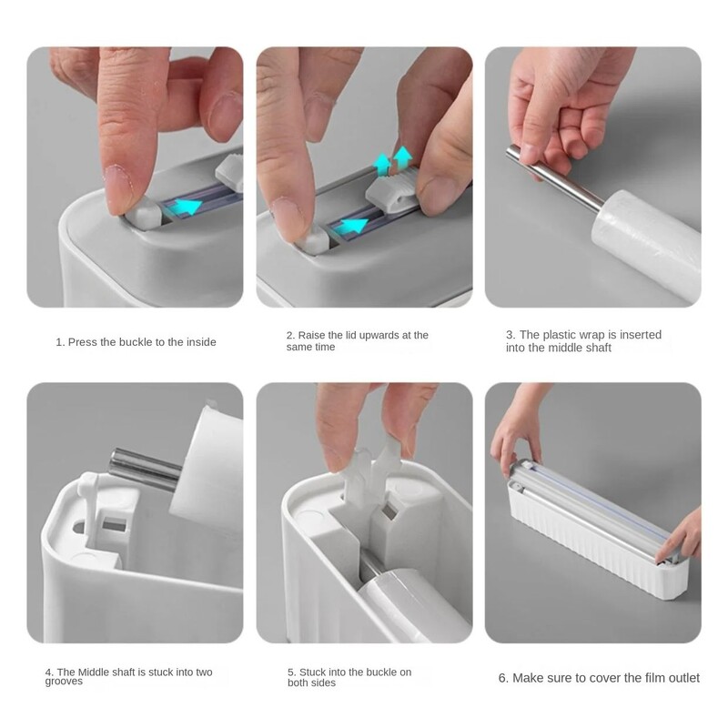 Plastikinis apvyniojimo pjaustytuvas Magnetinis šaldytuvas Virtuvė be plyšimo plastiko apvyniojimo dangtelis pjovimo dėžutės artefaktų pakabinamas laikiklis