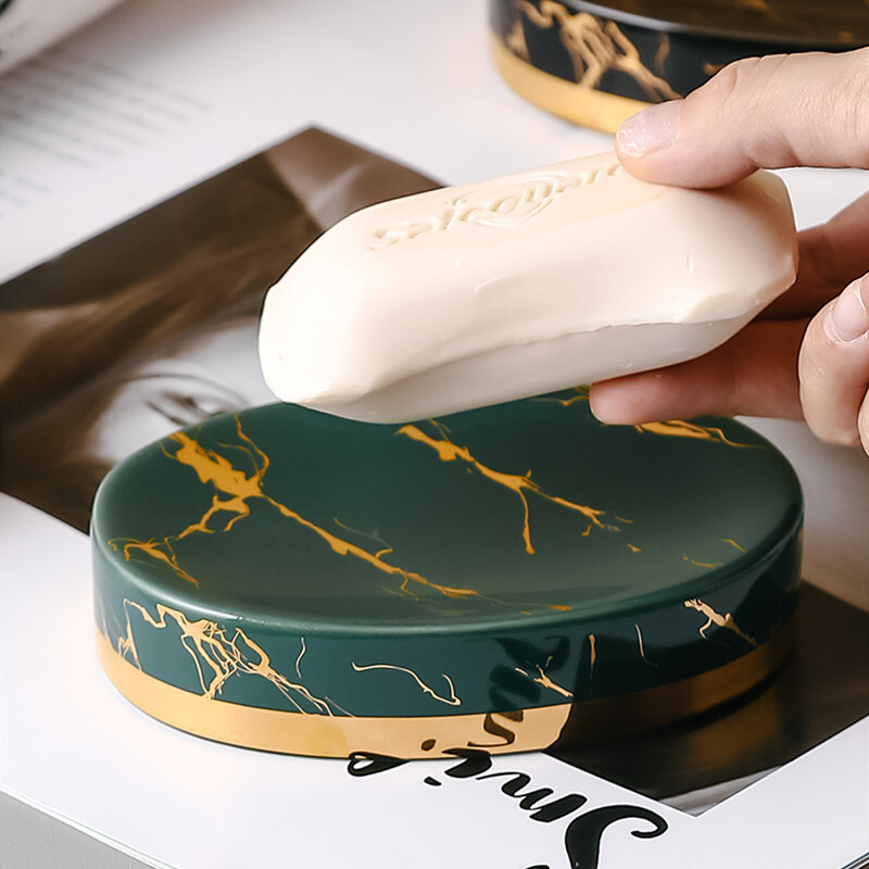 Posuda za sapun, Držač za sapun u obliku mramora. Posuda za spužvu za sapun Kutija za sapun Kutija za čuvanje za kupaonski tuš Kuhinjski sudoper - Mramorni izgled