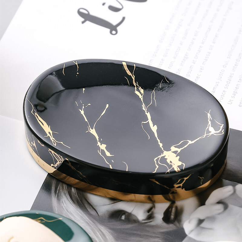 Posuda za sapun, Držač za sapun u obliku mramora. Posuda za spužvu za sapun Kutija za sapun Kutija za čuvanje za kupaonski tuš Kuhinjski sudoper - Mramorni izgled