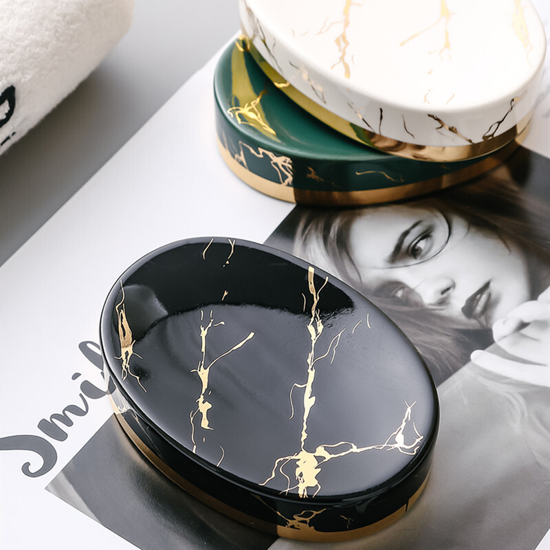 Posuda za sapun, Držač za sapun u obliku mramora. Posuda za spužvu za sapun Kutija za sapun Kutija za čuvanje za kupaonski tuš Kuhinjski sudoper - Mramorni izgled