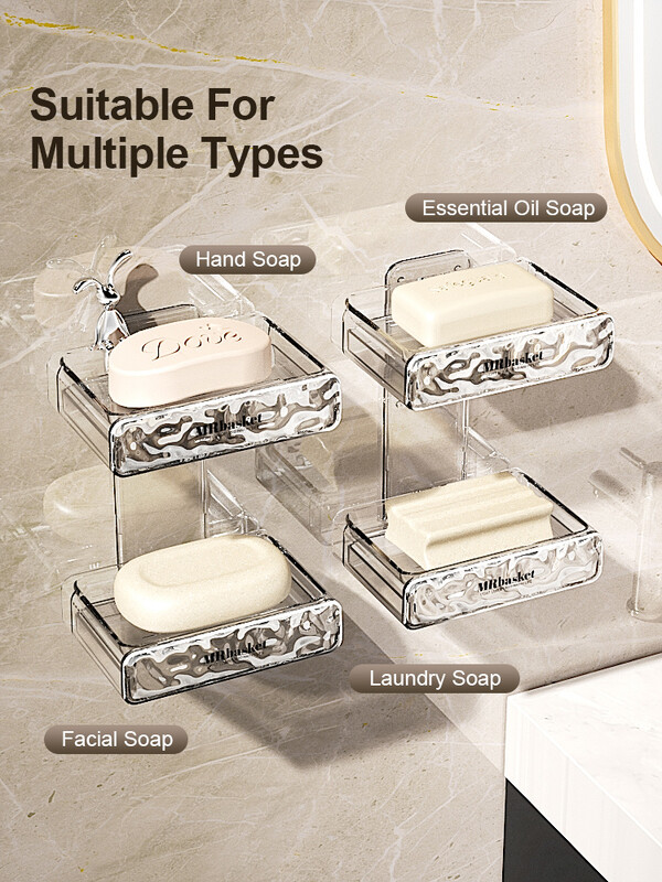 mr korv Mitte-stantsutav seebikarp Seinale paigaldatav tippkvaliteediga vannitoa liustikumustriline seebihoidik majapidamises kasutamiseks mõeldud seebikarp