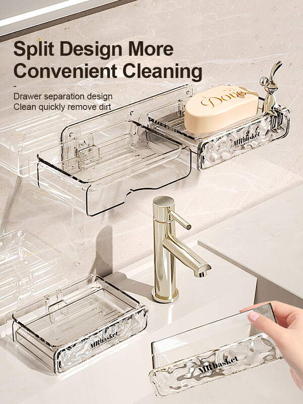 mr korv Mitte-stantsutav seebikarp Seinale paigaldatav tippkvaliteediga vannitoa liustikumustriline seebihoidik majapidamises kasutamiseks mõeldud seebikarp