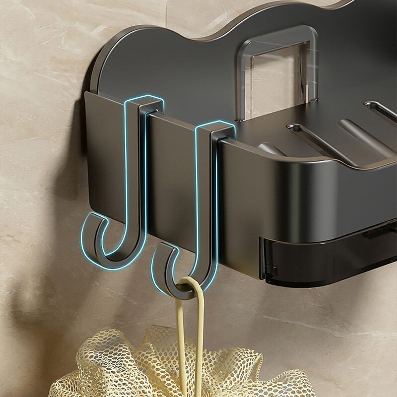 Seinale kinnitatav seebialus Punch-free sahtel tühjendushoidik Köök Käsn Hoiukast Vannitoa Korraldaja riiulid