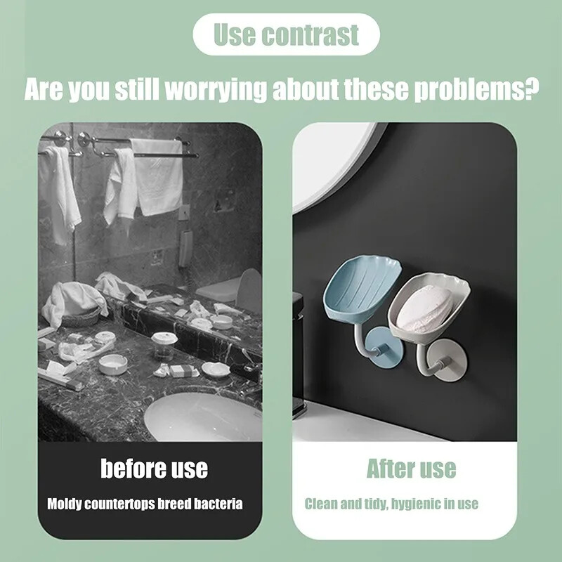 Raft de uz casnic Cutie pentru săpun în formă de frunze Scurgere toaletă Cutie pentru săpun pentru rufe Accesorii pentru baie Suport pentru săpun Accesorii pentru baie