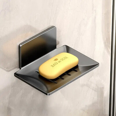 Κουτί οικιακού σαπουνιού μπάνιου Χωρίς τρύπα Επιτοίχιος χώρος Αλουμινίου Ράφι μπάνιου υγρού σαπουνιού Ράφι αποστράγγισης πιάτων Δίσκος σαπουνιού Ράφι αποθήκευσης