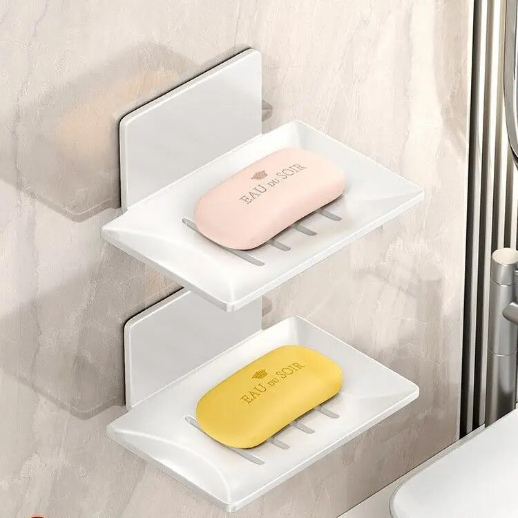 Κουτί οικιακού σαπουνιού μπάνιου Χωρίς τρύπα Επιτοίχιος χώρος Αλουμινίου Ράφι μπάνιου υγρού σαπουνιού Ράφι αποστράγγισης πιάτων Δίσκος σαπουνιού Ράφι αποθήκευσης