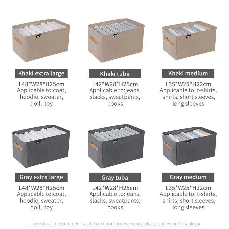 Rõivaste organiseerija Kokkupandav paks hoiukorv pükste jaoks kampsun aluspesu riided kodune riidekapp mitmesugused esemed hoiukast