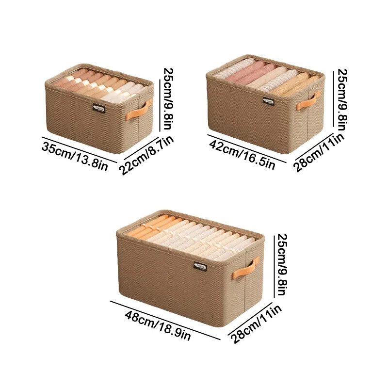 Rõivaste organiseerija Kokkupandav paks hoiukorv pükste jaoks kampsun aluspesu riided kodune riidekapp mitmesugused esemed hoiukast