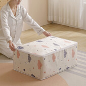 Tekiriiete suur hoiukott tõmbluku ja käepidemega kokkupandav teki hoiukast Suure mahutavusega tekiriiete korraldaja