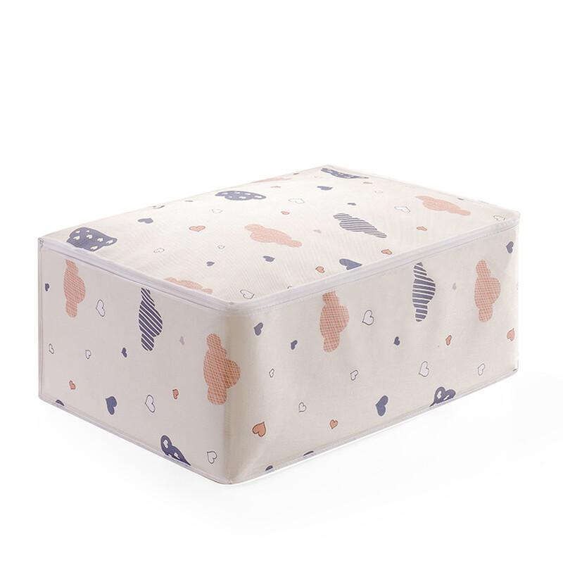 Tekiriiete suur hoiukott tõmbluku ja käepidemega kokkupandav teki hoiukast Suure mahutavusega tekiriiete korraldaja