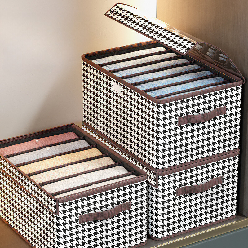 Spintos Tvarkykla Džinsų Organizacijos Dėžutė su Užvalkalu Drabužiai Organizacija Stalčių Tvarkykla Spintelės Kelnių laikymo Tvarkykla