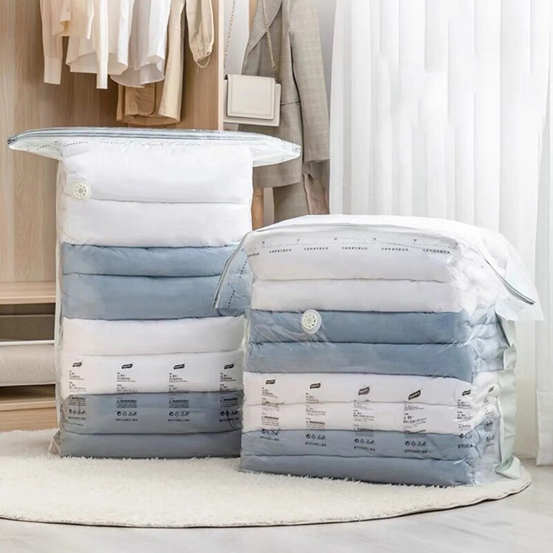 Vaakumkotid Suured Pole vaja Pumba kilekotid riiete hoidmiseks Tekid Kompressioontühjad kotikatted Reisitarvikud