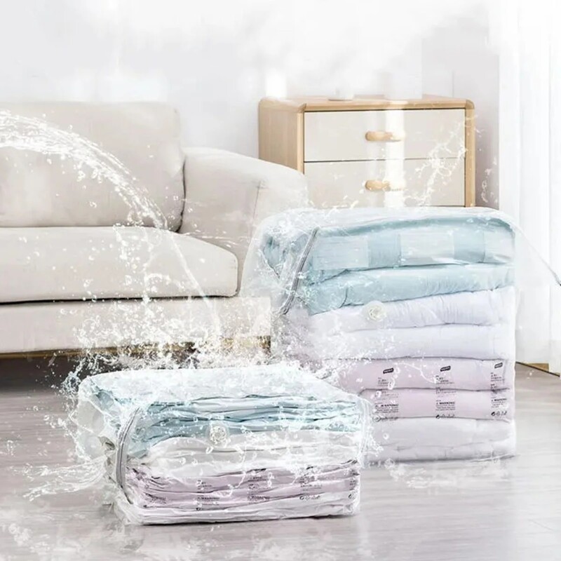 Vaakumkotid Suured Pole vaja Pumba kilekotid riiete hoidmiseks Tekid Kompressioontühjad kotikatted Reisitarvikud