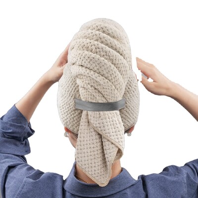 Veliki ručnici za kosu od mikrovlakana za žene, super upijajući i brzosušivi ručnici za kovrčavu kosu, duga i kratka kosa - protiv kovrčanja