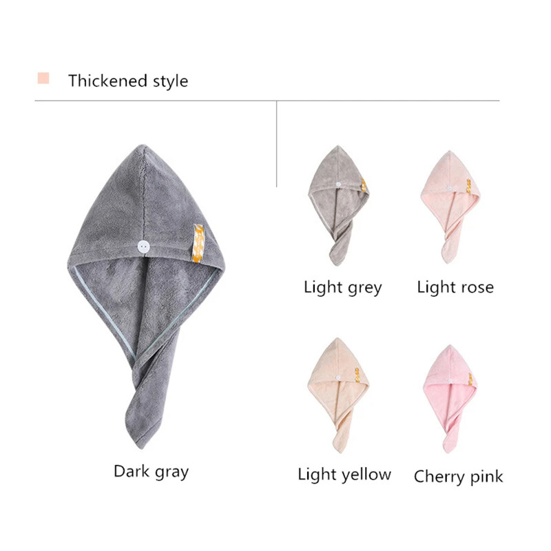 Coral Velvet juukserätik kiiresti kuivav juukserätik Super imav kiiresti kuivav rätik naistele Mikrofiibrist nööbiga juuksekuivatusmüts