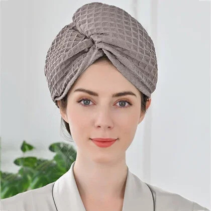 Vahvliga imavad juukserätikud Kiiresti kuivavad pehmed naiste pearätikud turban juuste kuivatamiseks Kortsumisvastane dušš vannimähisega mütsirätik