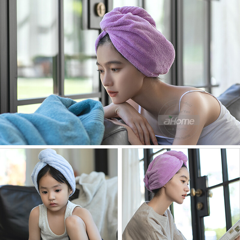 Căciulă de uscare a părului pentru fete Căciulă de prosop de păr cu uscare rapidă Căciulă de baie Căciulă de prosop solidă din microfibră Turban cu absorbție superioară Căciulă de uscat păr