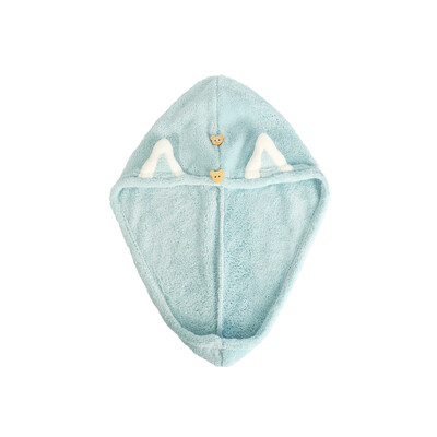 Plaukų džiovinimo rankšluosčio įvyniojimas su katės ausimi, mikropluošto plaukų rankšluostis moterims ir mergaitėms, greitai džiūstantys plaukai, vonios dušas, sausas galvos turbanas