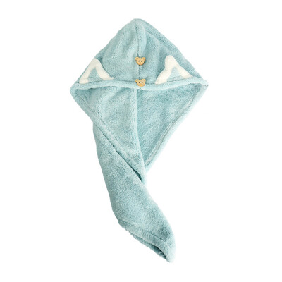 Plaukų džiovinimo rankšluosčio įvyniojimas su katės ausimi, mikropluošto plaukų rankšluostis moterims ir mergaitėms, greitai džiūstantys plaukai, vonios dušas, sausas galvos turbanas