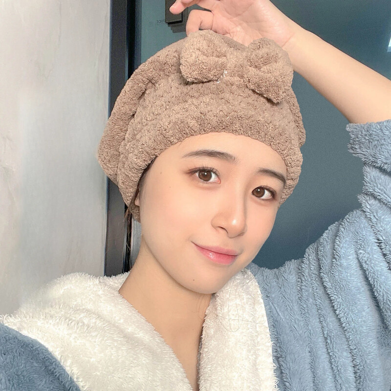 Arc prosop de păr, solid, cu îngroșare, șapcă de duș pentru baie, împachetări spa, ștergere cu uscare rapidă, absorbant, drăguț, fete Kawaii, nou