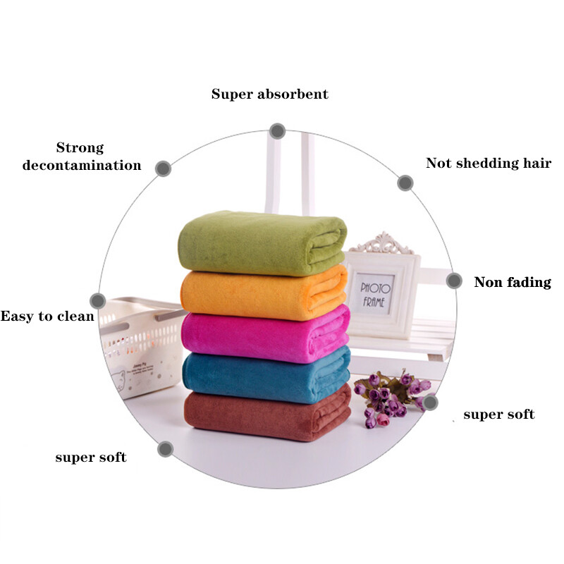 Izuzetno veliki ručnik od podebljane mikrofibre, upijajući ručnik visoke gustoće od koraljnog flisa, brzo sušeći, mekani upijajući ručnik za lice
