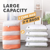 Jumbo Cube ypač dideli vakuuminiai sandarinimo maišeliai antklodėms antklodės patalynė Antklodė Spintos tvarkyklės, kosminiai maišeliai Vakuuminis laikymo krepšys