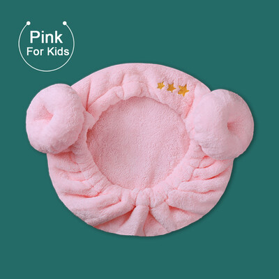 Coral Fleece Hair Dry Cap Horn Hat Super Absorbent Greitai Dry Dry Plaukų Rankšluostė vaikams Suaugusiesiems Ilgų plaukų apvyniojama kepurė Miela dušo kepurė