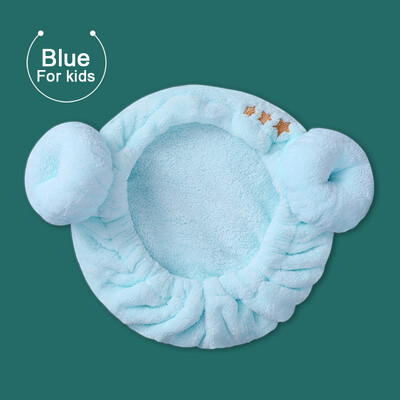 Coral Fleece Hair Dry Cap Horn Hat Super Absorbent Greitai Dry Dry Plaukų Rankšluostė vaikams Suaugusiesiems Ilgų plaukų apvyniojama kepurė Miela dušo kepurė