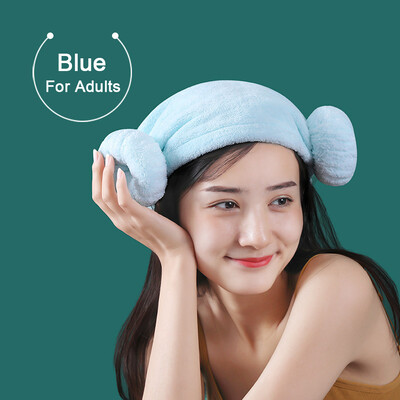 Coral Fleece Hair Dry Cap Horn Hat Super Absorbent Greitai Dry Dry Plaukų Rankšluostė vaikams Suaugusiesiems Ilgų plaukų apvyniojama kepurė Miela dušo kepurė