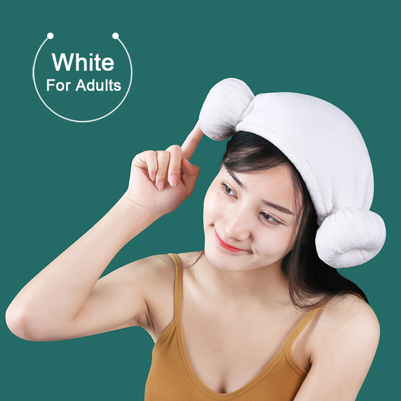 Korallfliisist juuksekuivamüts sarvmüts Super imav kiiresti kuivav juukserätik lastele täiskasvanutele pikkade juustega mähiskork Armas dušimüts