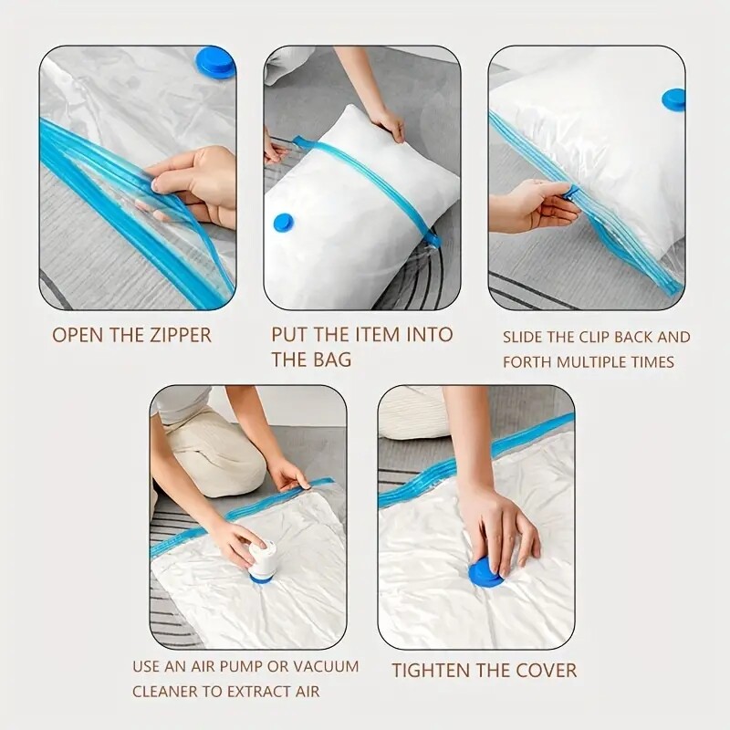 Vakuumska vrećica za pohranu koja štedi prostor za odjeću, madrace, deke, poplune, jastuke, poplune, putovanja, selidbe