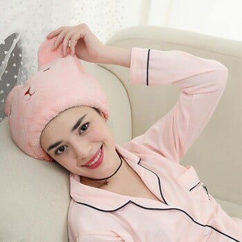 Cute Bear Microfiber Hair Turban Στεγνώνει γρήγορα Πετσέτα Μικροϊνών Πετσέτα μετά το Ντους Πετσέτα Quick Dry Καπέλο Καπέλο Κεφαλή Εργαλεία μπάνιου τουρμπάνι