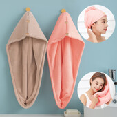 Εργαλεία μπάνιου με περιτύλιγμα κεφαλής Μικροΐνες μετά το ντους Διπλή στρώση Στέγνωμα μαλλιών Γυναικεία κορίτσια Γυναικεία πετσέτα γυναικεία πετσέτα γρήγορου στεγνώματος μαλλιών Καπέλο
