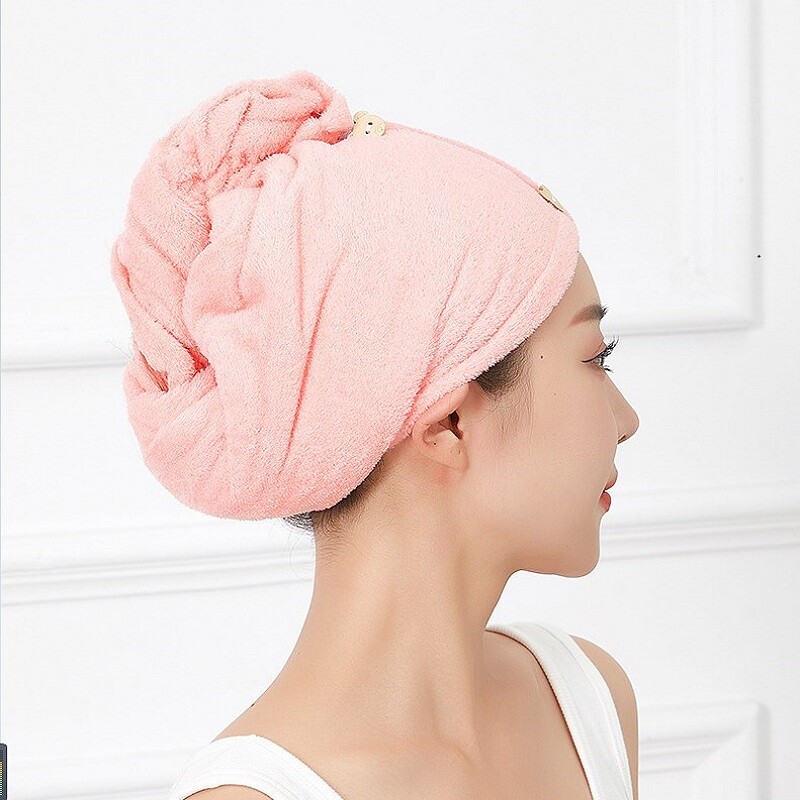 Εργαλεία μπάνιου με περιτύλιγμα κεφαλής Μικροΐνες μετά το ντους Διπλή στρώση Στέγνωμα μαλλιών Γυναικεία κορίτσια Γυναικεία πετσέτα γυναικεία πετσέτα γρήγορου στεγνώματος μαλλιών Καπέλο