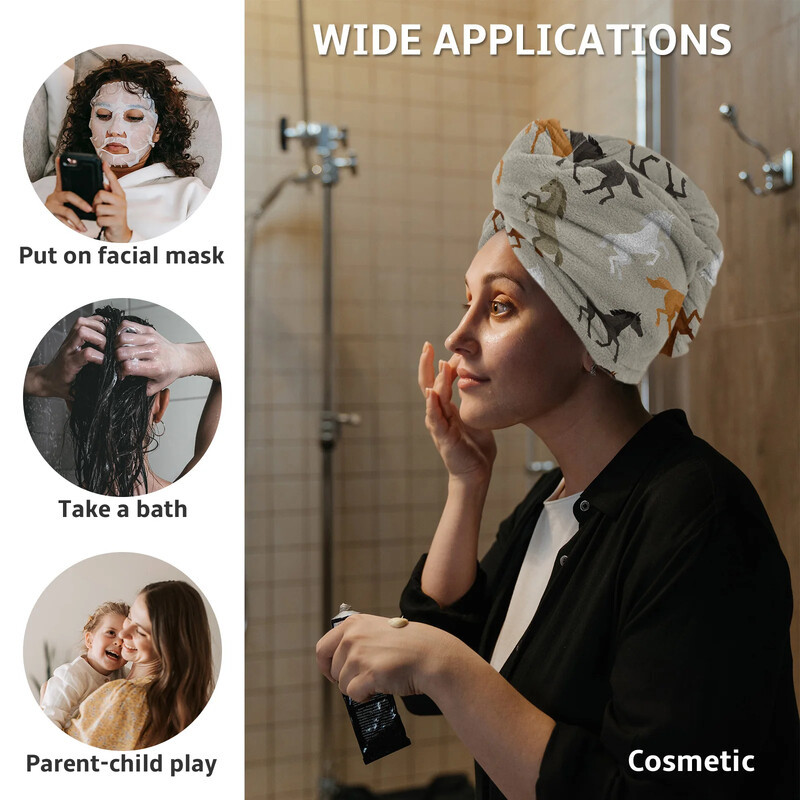 Jooksuhobune Loomade Naiste käterätikud Kodu Vannitoa Mikrokiust rätik kiiresti kuivav juukserätik täiskasvanutele