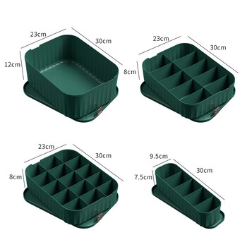 Кутия за съхранение на бельо Чорапи Сутиен Органайзер за бельо Пластмасов чекмедже Органайзер за гардероб Отделение Кутия за съхранение на дрехи с капак