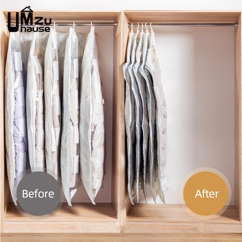 Rippuv survekott Riided Mantel Mantel Ülikond Kleit Rõivas Kampsun Suur hoiukott Vaakumpakk Riidekapp Säästa Korraldajad