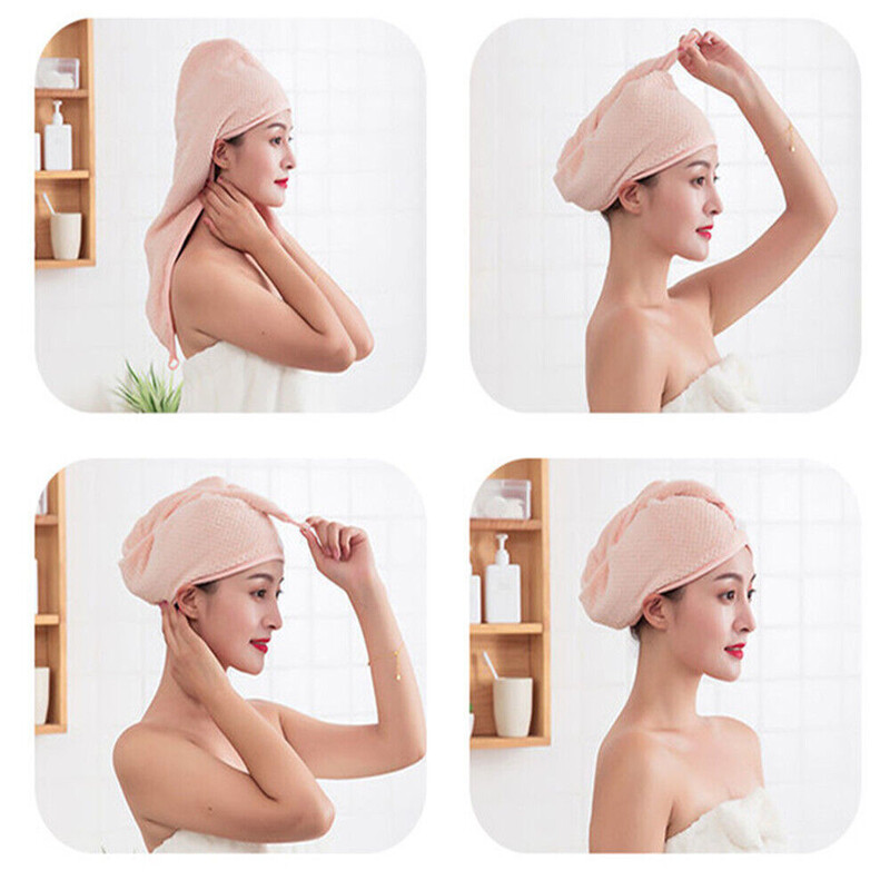 Kiiresti kuivav juukserätik Naiste juuksekuivatusmüts Müts Vannimüts Mikrofiibrist tahke käterätikumüts Super Absorptsiooniga turbaniga juuksekuiv kork