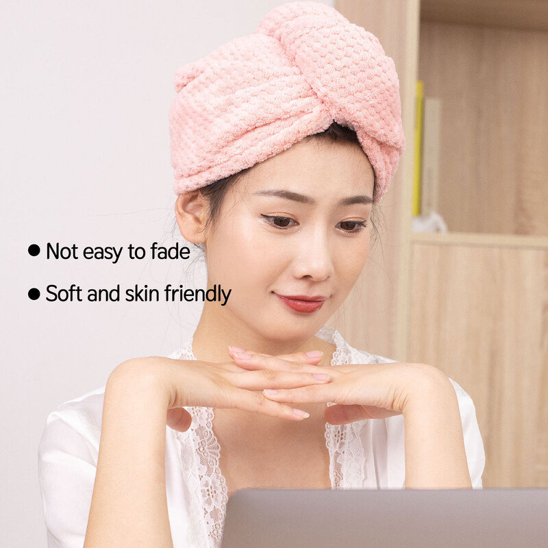 Naujas 1 vnt. baltas vaflinis audinys po dušo plaukų džiovinimo įvyniojamas rankšluostis Greitai išdžiūnantiems plaukams kepuraitės kepuraitė turbano galvos apvyniojimo maudymosi priemonė