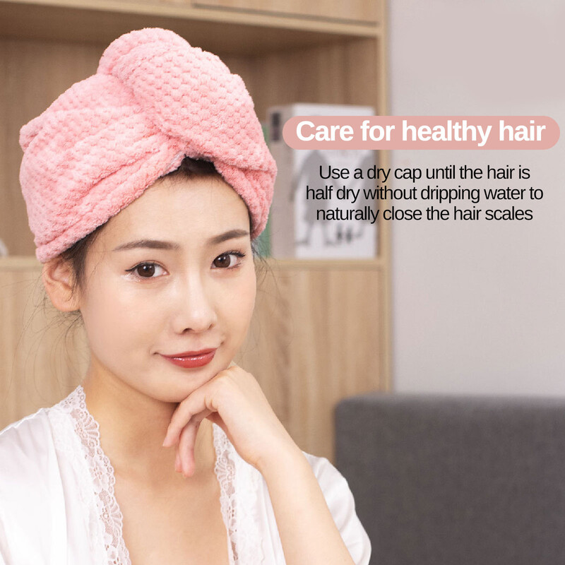 Naujas 1 vnt. baltas vaflinis audinys po dušo plaukų džiovinimo įvyniojamas rankšluostis Greitai išdžiūnantiems plaukams kepuraitės kepuraitė turbano galvos apvyniojimo maudymosi priemonė