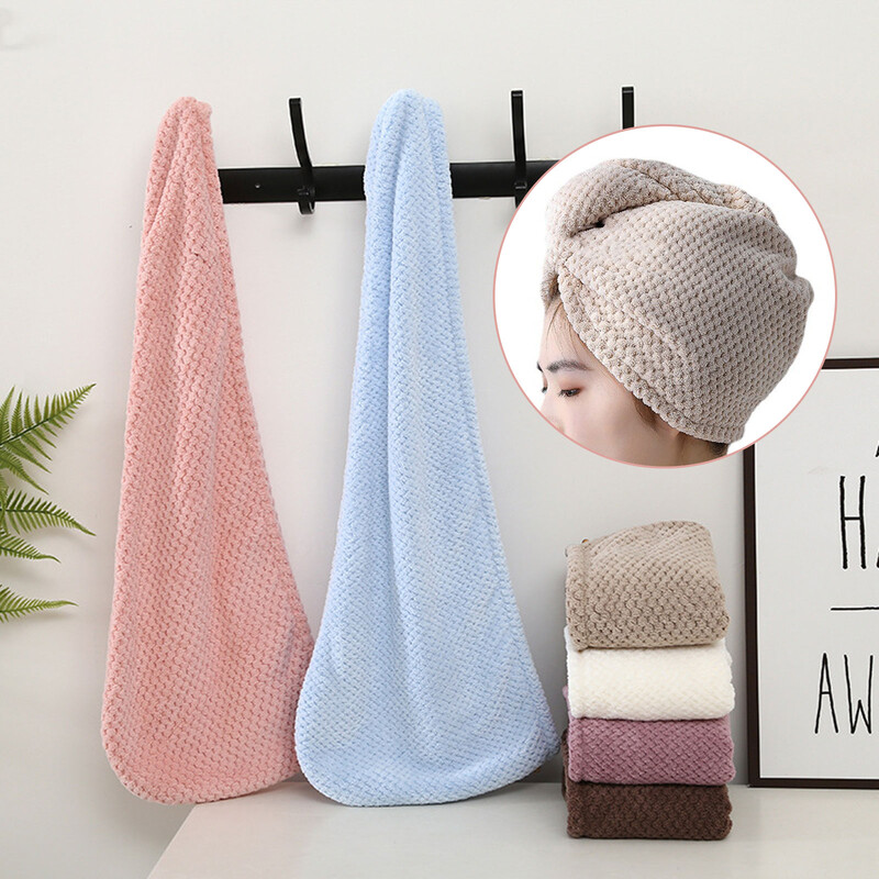 Naujas 1 vnt. baltas vaflinis audinys po dušo plaukų džiovinimo įvyniojamas rankšluostis Greitai išdžiūnantiems plaukams kepuraitės kepuraitė turbano galvos apvyniojimo maudymosi priemonė