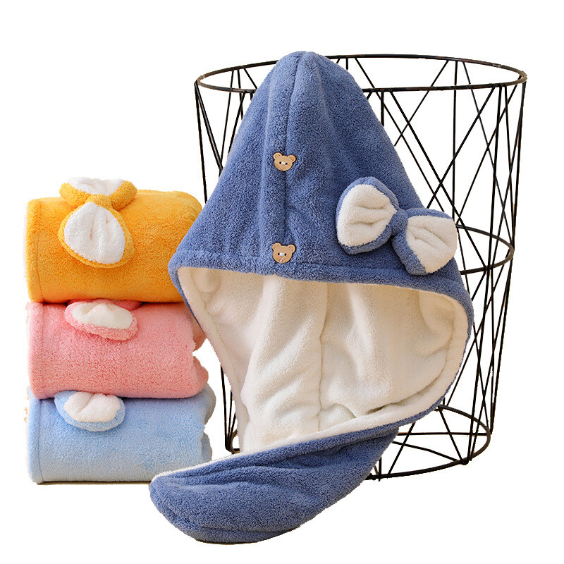 Kapa za kosu Ženska podebljana dvoslojna brzosušeća koraljna baršunasta ručnik za suhu kosu Upijajući šal Nova kapa za tuširanje Veleprodaja