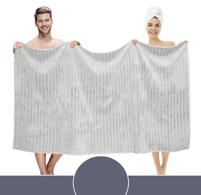 Klasikinis turkiškas rankšluostis, ypač didelis, aukščiausios kokybės medvilninė vonia, stora ir sugerianti, greitai džiūstanti, briaunoti, prabangūs vonios rankšluosčiai, 27 x 55 colių