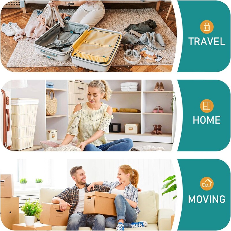 8 vnt Vakuuminiai maišeliai nešiojimui, vakuuminis drabužių laikymo krepšys Kelioniniai krepšiai Organizatorius Vakuuminis sandarinimo krepšiai drabužiams 40x50 cm