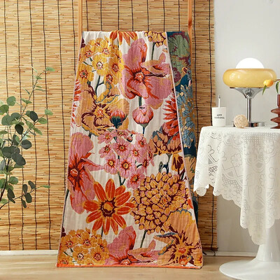 Multifilmi tulbitrükis puuvillane suur käterätik vannile lastele meestele naistele vannituba luksuslik neljakihiline marli üliimav rätik 70×150 cm