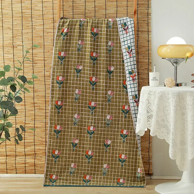 Multifilmi tulbitrükis puuvillane suur käterätik vannile lastele meestele naistele vannituba luksuslik neljakihiline marli üliimav rätik 70×150 cm